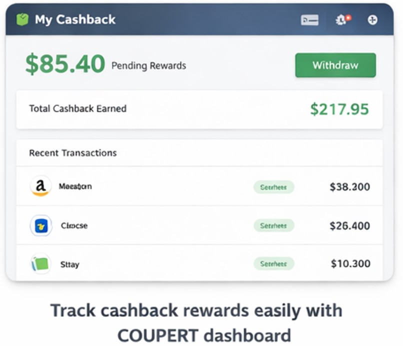COUPERT review cashback dashboard